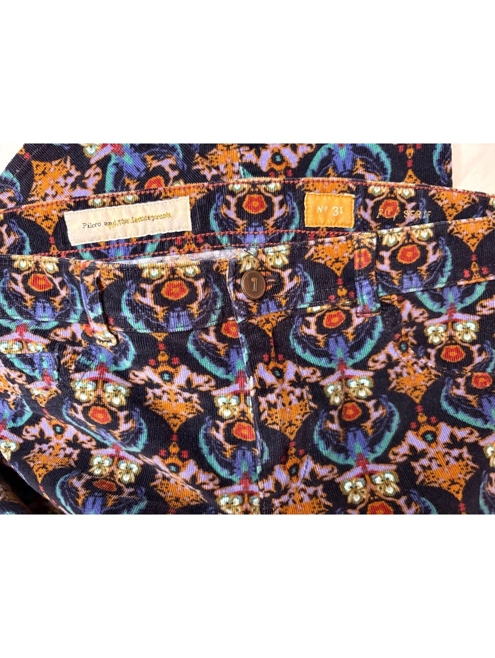 Anthropologie Pilcro Multicolor Corduroy Pants 31